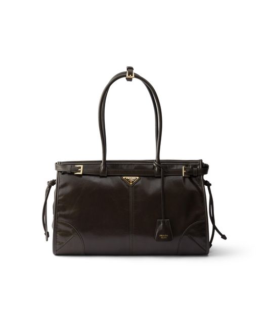 Prada Black Bonnie Large Leather Handbag