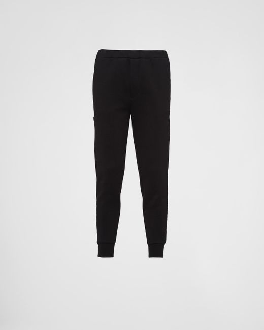 Prada Jogginghose Aus Baumwollfleece Mit Details Aus Re-nylon in Black für Herren