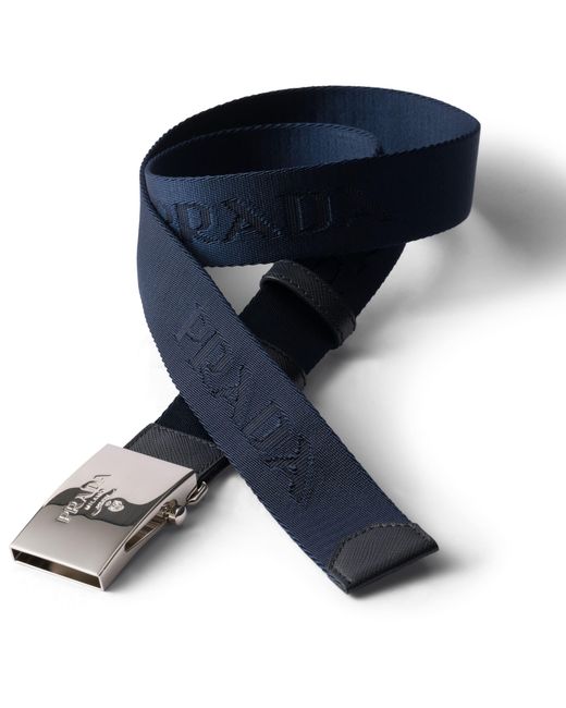 Cinturón De Re-Nylon, Hombre, Talla Prada de hombre de color Blue