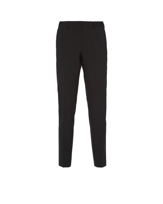 Prada Black Light Stretch Wool Pants for men