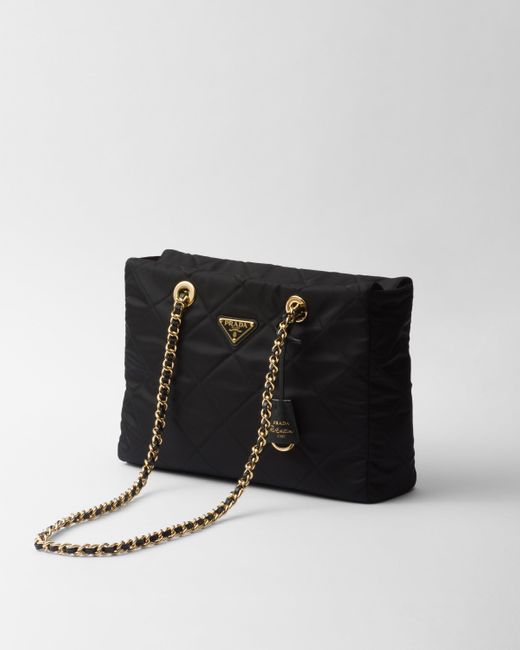 Borsa Shopping Re-Edition 1995 Chaîne Medium di Prada in Black
