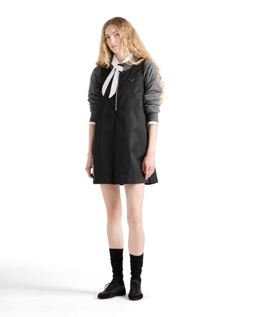 Prada Black Re-Nylon Mini-Dress