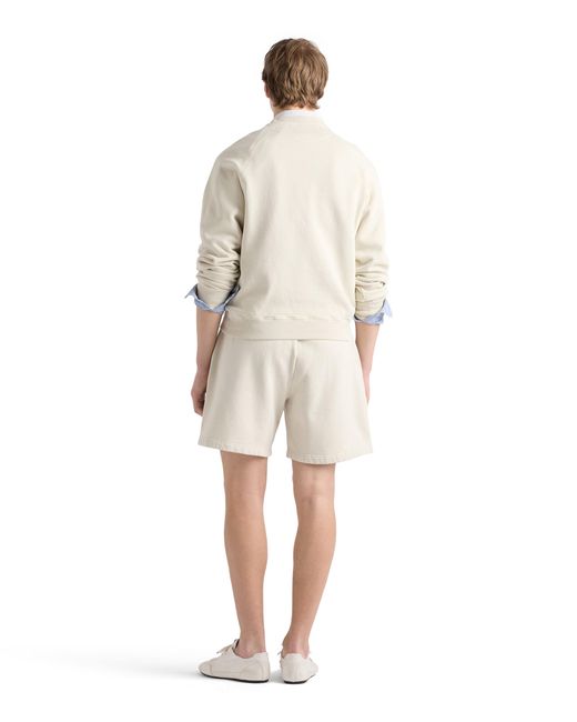 Prada White Cotton Crew-Neck Sweatshirt for men