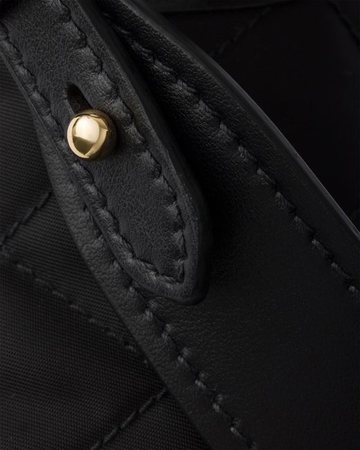 Prada Black Corsaire Re-Nylon And Leather Mini Shoulder Bag