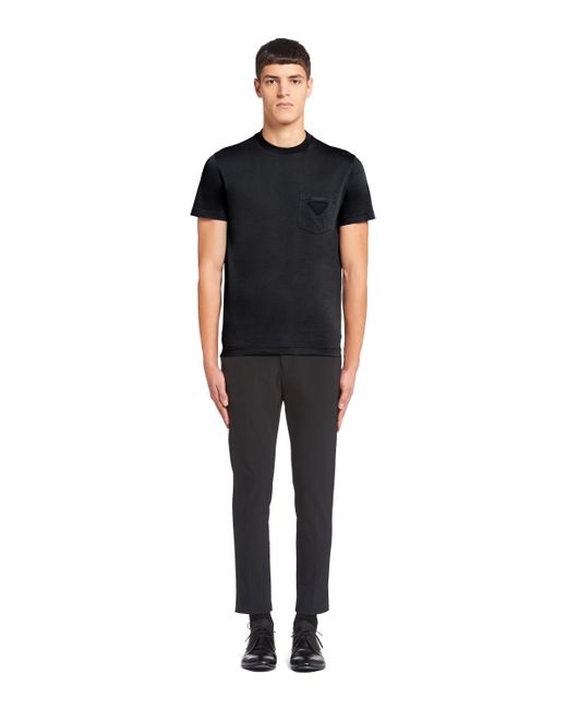 Prada Black Jersey T-Shirt, Three-Pack for men