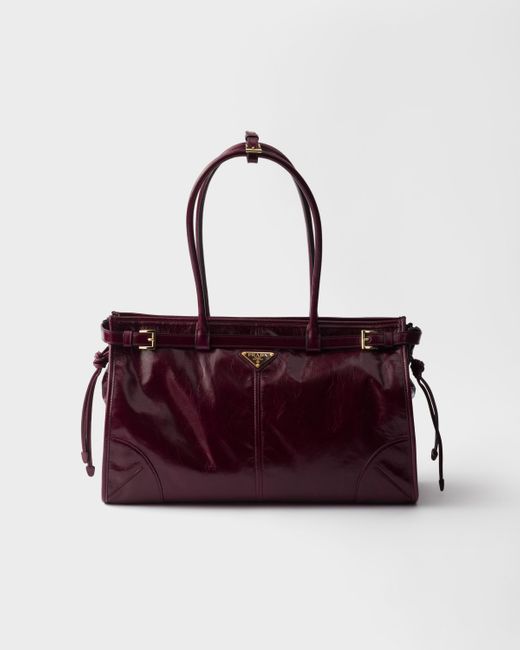 Prada Red Bonnie Large Leather Handbag