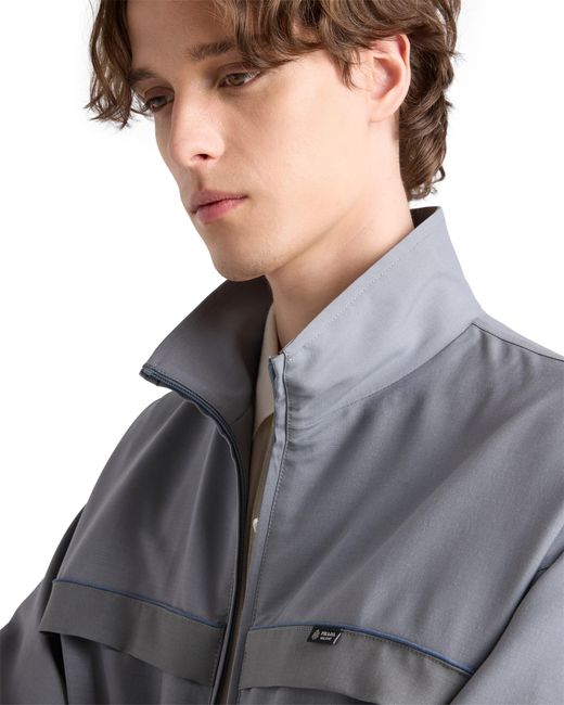 Prada Gray Mohair Wool Jacket for men