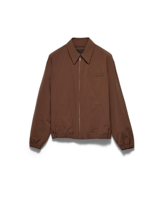 Prada Brown Technical Fabric Blouson Jacket for men