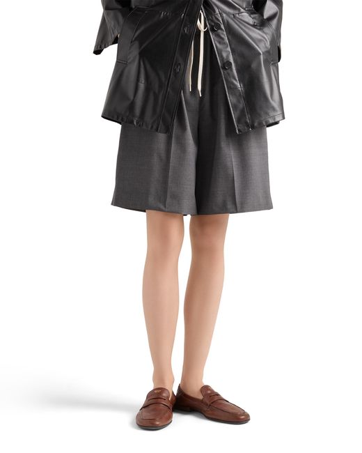 Prada Gray Light Wool Bermudas