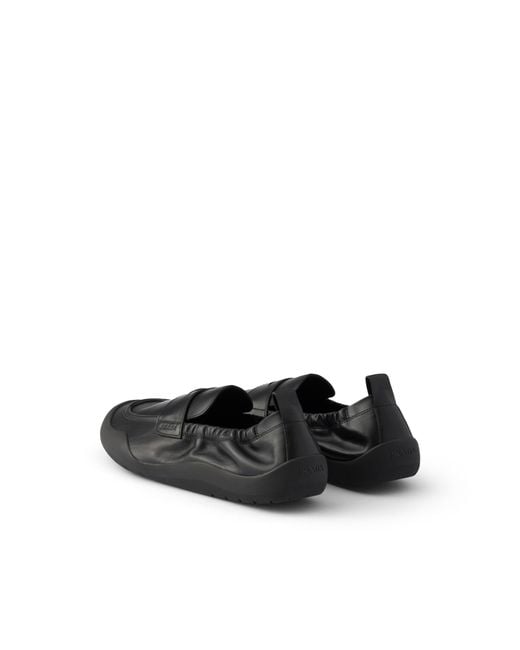 Prada Black Speedrock Leather Loafers, Size 5 for men