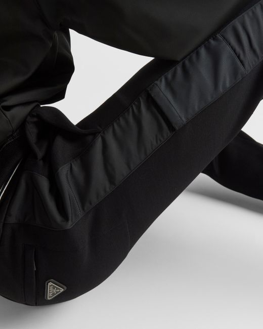 Prada Black Sweatpants With Re-nylon Details for men