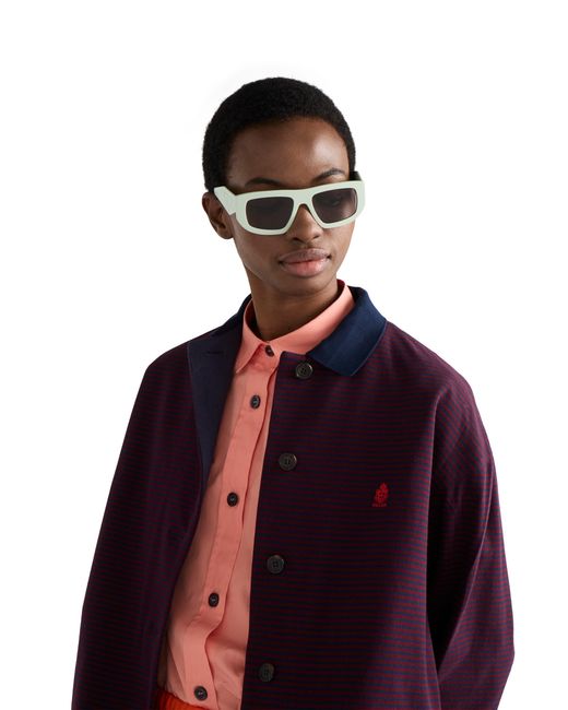 Prada Gray Sunglasses With Triangle Logo