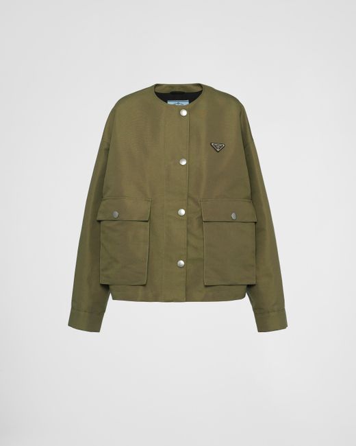 Prada Green Technical Canvas Blouson Jacket