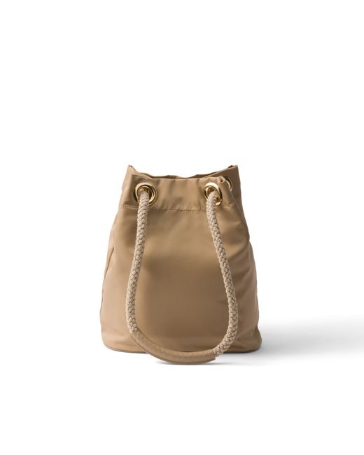 Prada Natural Mariner Re-Nylon Small Bucket Bag