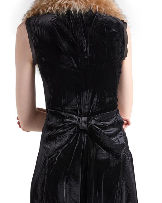 Prada Black Crushed Velvet Dress