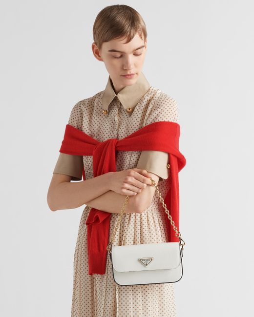 Saffiano leather online mini bag prada