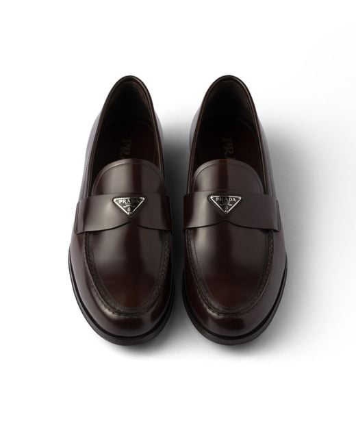 Prada Multicolor Brushed Leather Loafers for men