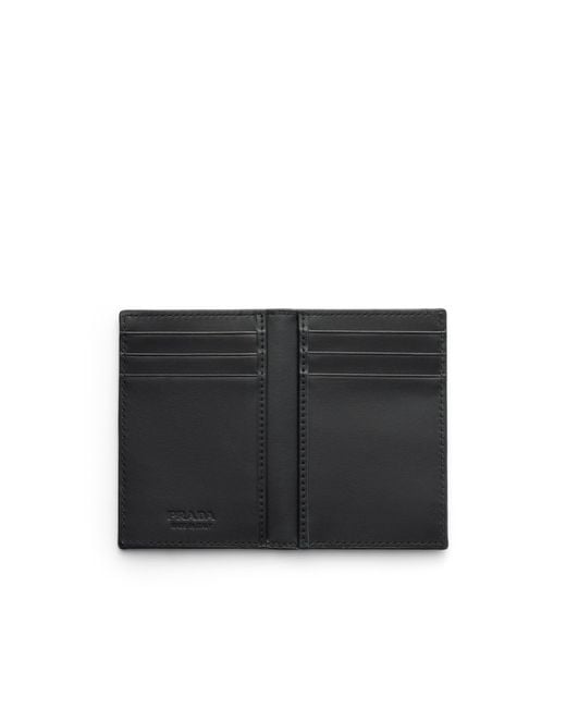 Prada Black Leather Card Holder for men