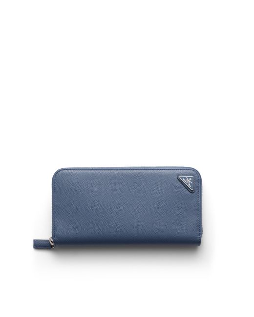 Prada Blue Saffiano Wallet for men