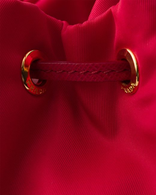 Prada Red Duet Re-Nylon Bucket Bag