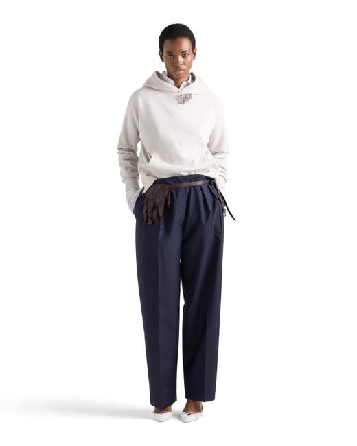 Prada Blue Light Mohair Pants