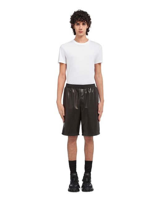 Bermudas De Napa, Hombre, Talla Prada de hombre de color Black