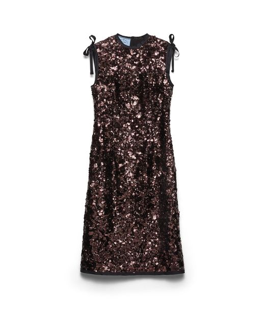 Prada Brown Sequin Dress
