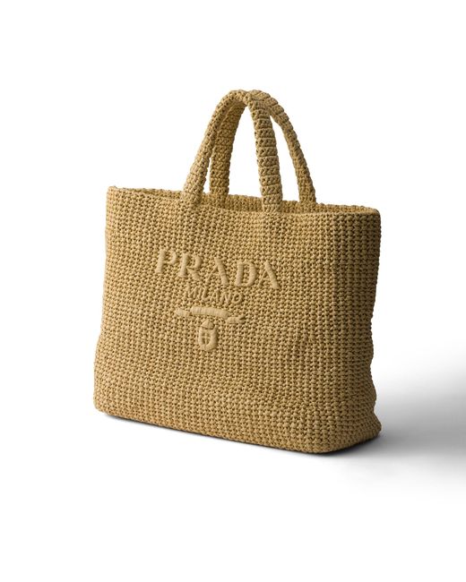 Prada Natural Crochet Tote Bag