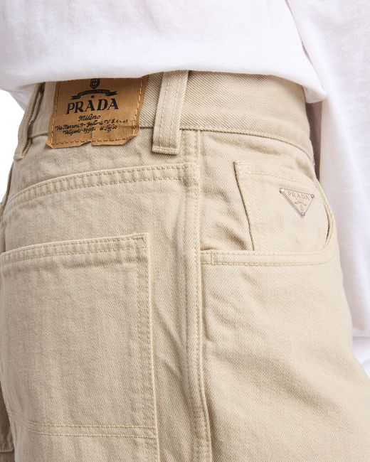 Prada Natural Five-Pocket Old Denim Jeans for men