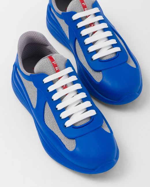 Prada Blue America's Cup Icon Soft Sneakers for men