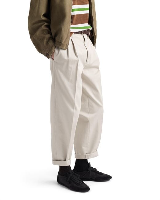 Prada White Cotton Pants for men