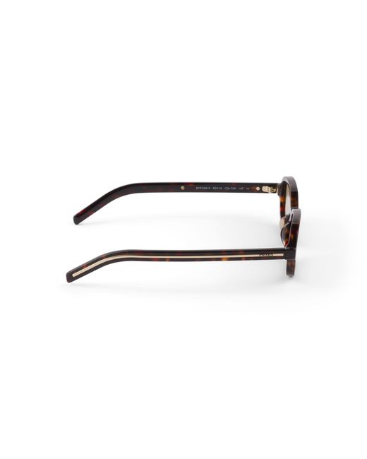 Prada White Sunglasses With The Iconic Metal Plaque