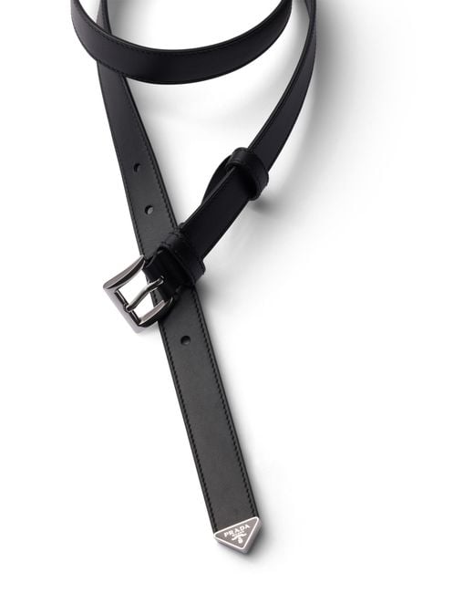 Prada Black Leather Belt