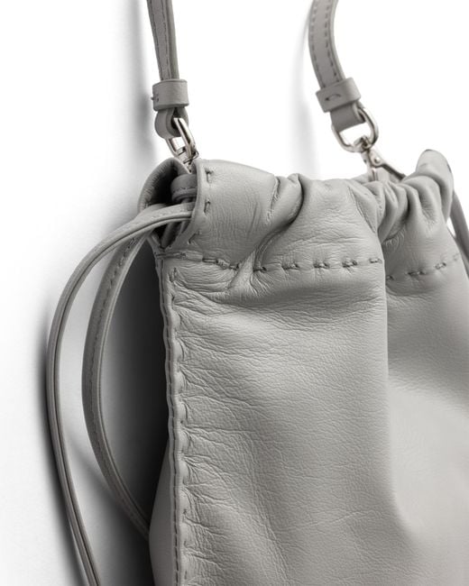 Prada Gray Nappa Leather Smartphone Pouch