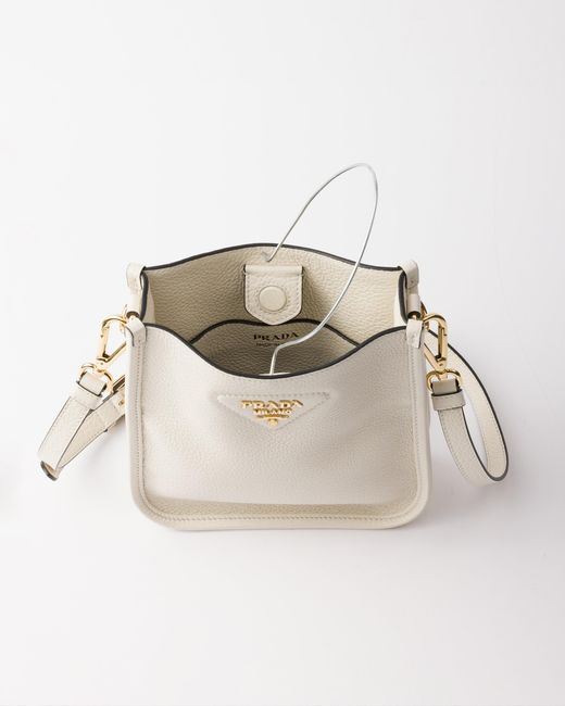 Prada Natural Mini Leather Shoulder Bag