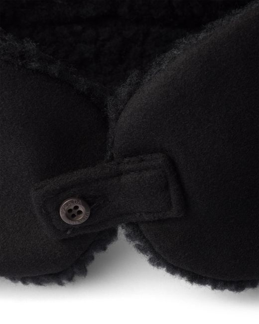 Prada Black Cloth Trapper Hat for men