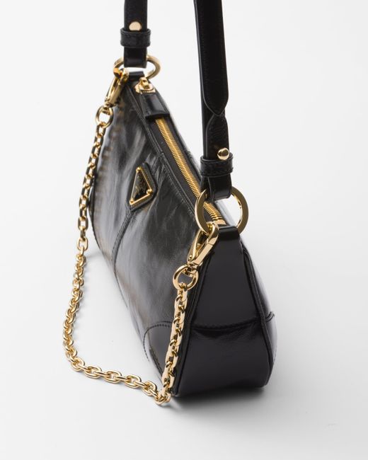 Prada Black Re-edition 2002 Medium Leather Shoulder Bag
