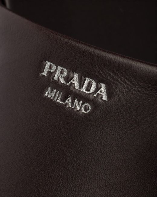 Prada White Leather Slides, Dark for men