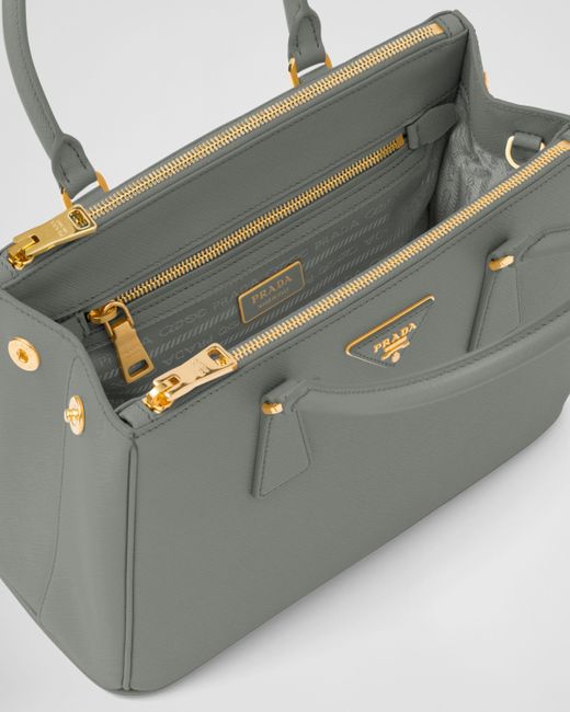 Prada Gray Medium Galleria Saffiano Leather Bag