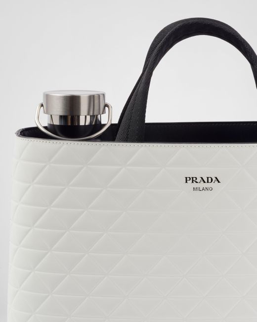 Prada Tote Bag Aus Leder in Natural für Herren