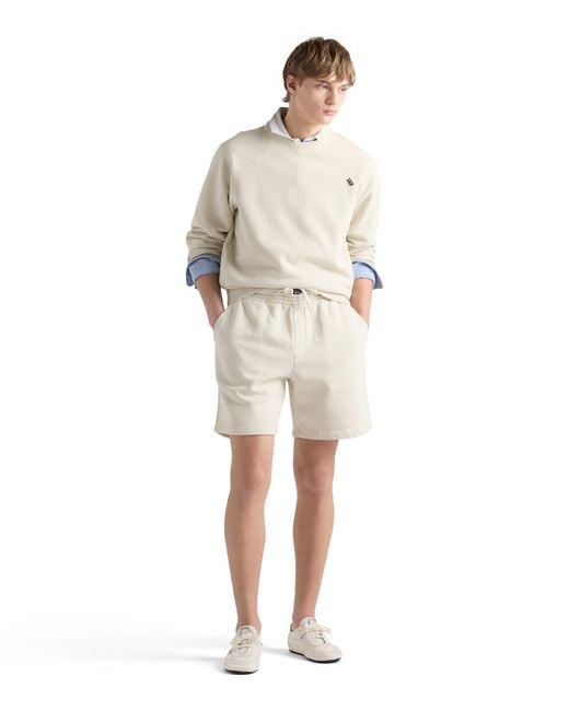 Prada White Cotton Crew-Neck Sweatshirt for men