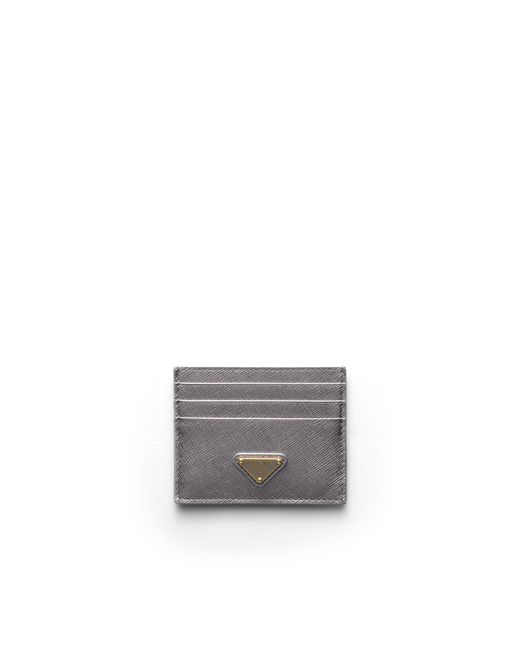 Prada White Saffiano Leather Card Holder