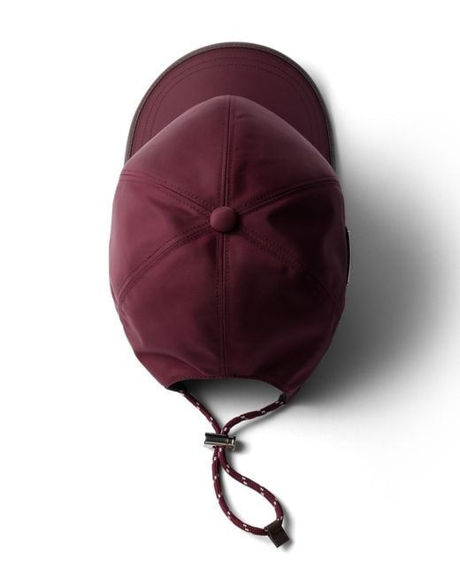 Prada Purple Speedrock Re-Nylon Baseball Cap for men