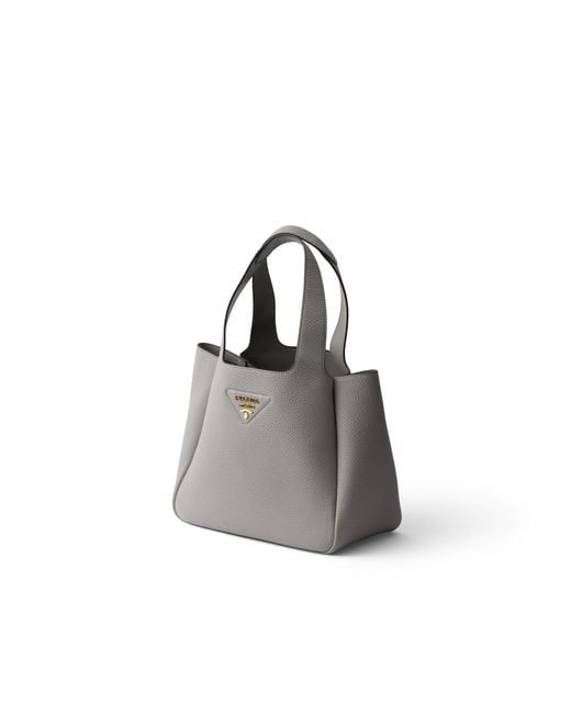 Prada Multicolor Liaison Small Leather Tote Bag, Granite