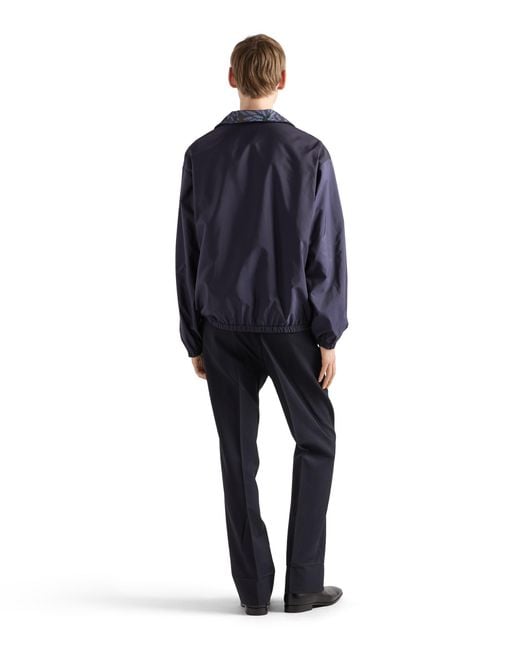 Prada Blue Reversible Re-Nylon Jacket for men