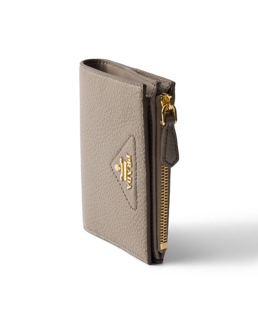 Prada White Small Leather Wallet