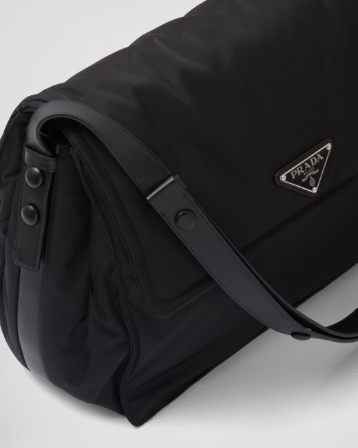 Prada Black Re-nylon Large Padded Shoulder Bag