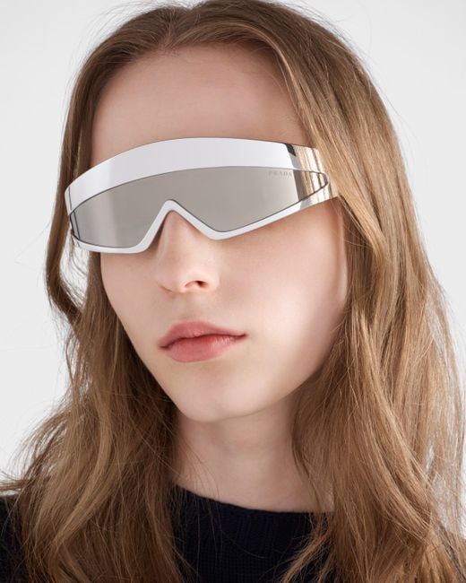 Prada White Runway Sonnenbrille