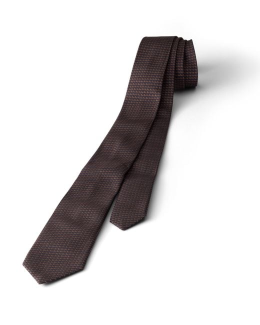 Prada White Silk Tie for men
