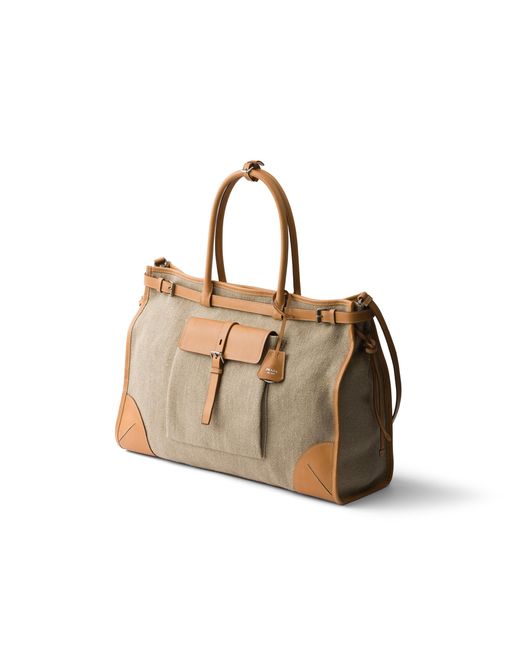 Borsa Shopping Bonnie di Prada in Natural da Uomo